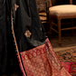 Pure Satin Handloom Silk Saree with Luxurious Weaving Detail