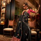 Pure Satin Handloom Silk Saree with Luxurious Weaving Detail