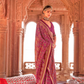 Two-Tone Georgette with Silk Saree Patola Design