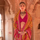Two-Tone Georgette with Silk Saree Patola Design