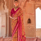 Two-Tone Georgette with Silk Saree Patola Design