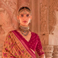 Two-Tone Georgette with Silk Saree Patola Design