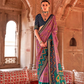 Two-Tone Georgette with Silk Saree Patola Design