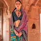 Two-Tone Georgette with Silk Saree Patola Design