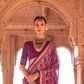 Two-Tone Georgette with Silk Saree Patola Design