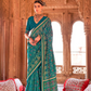 Two-Tone Georgette with Silk Saree Patola Design