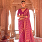 Two-Tone Georgette with Silk Saree Patola Design