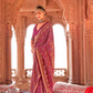 Two-Tone Georgette with Silk Saree Patola Design