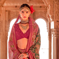 Two-Tone Georgette with Silk Saree Patola Design