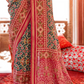 Two-Tone Georgette with Silk Saree Patola Design