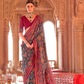 Two-Tone Georgette with Silk Saree Patola Design