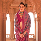 Two-Tone Georgette with Silk Saree Patola Design