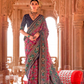 Two-Tone Georgette with Silk Saree Patola Design
