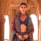 Two-Tone Georgette with Silk Saree Patola Design