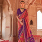 Two-Tone Georgette with Silk Saree Patola Design