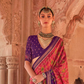 Two-Tone Georgette with Silk Saree Patola Design