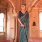Two-Tone Georgette with Silk Saree Patola Design