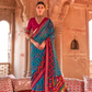 Two-Tone Georgette with Silk Saree Patola Design