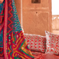 Two-Tone Georgette with Silk Saree Patola Design