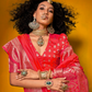 Carnival Designer Handloom Silk Saree with Weaving Touch