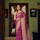 Two Ply Weaving Polyester Georgette Saree with Weaving Buta - LaVante Fashion
