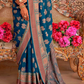 TWP Georgette Saree with Weaving Buta, Border & Pallu, - LaVante Fashion