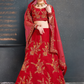 Bridal Silk Lehenga Choli Featuring Detailed Embroidered Design