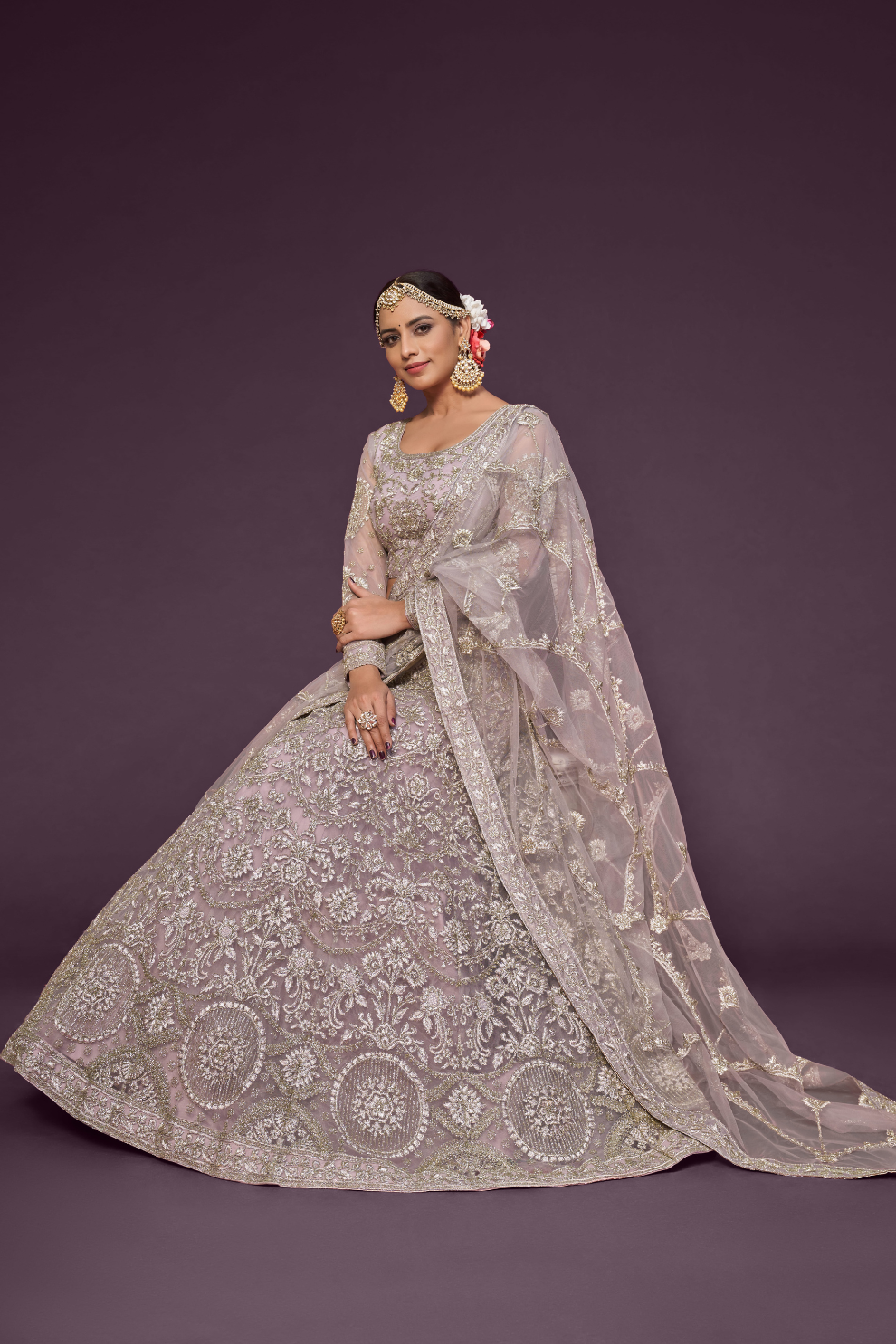 Trendy Net Dori Embroidered Lehenga Choli for Wedding