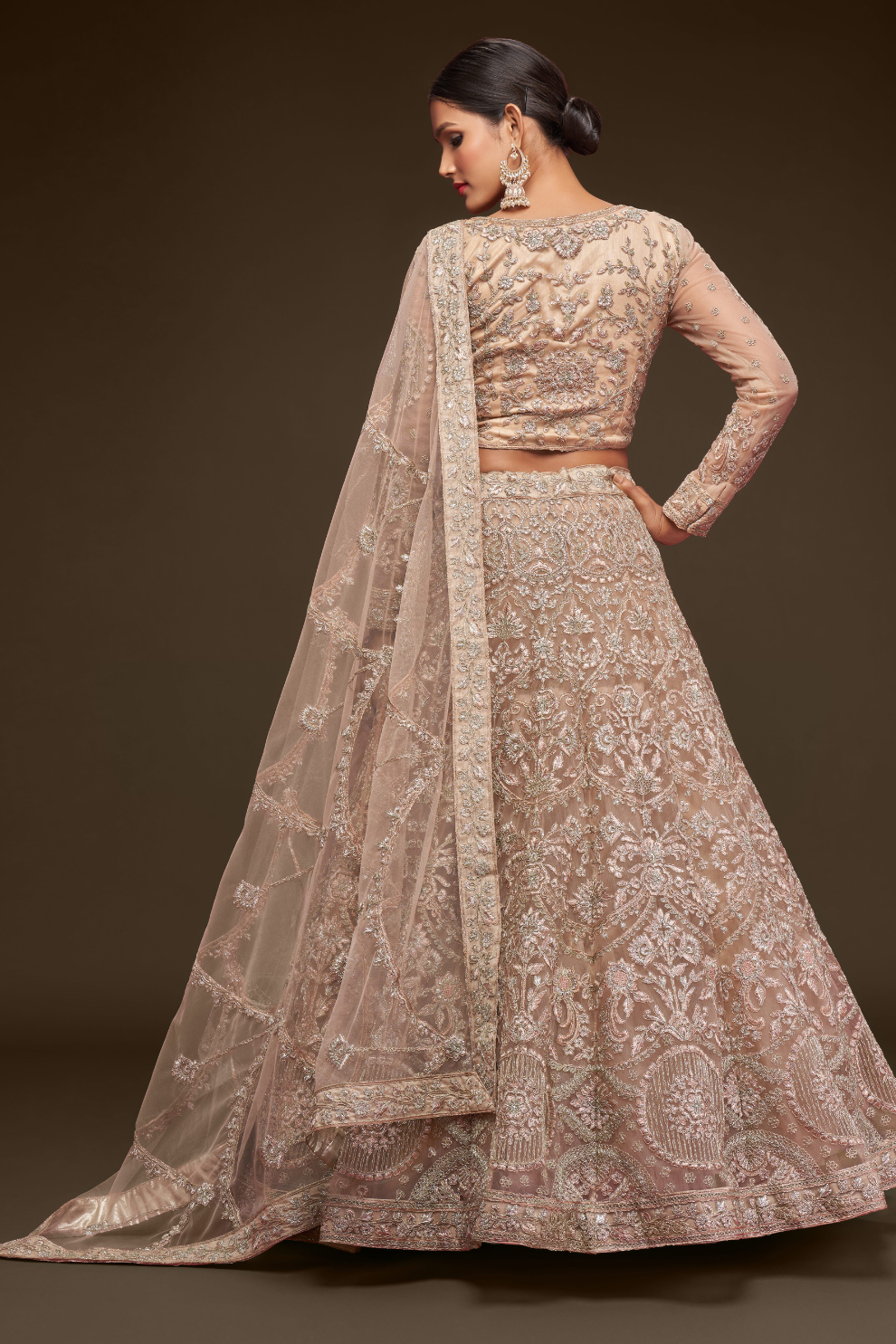 Trendy Net Dori Embroidered Lehenga Choli for Wedding