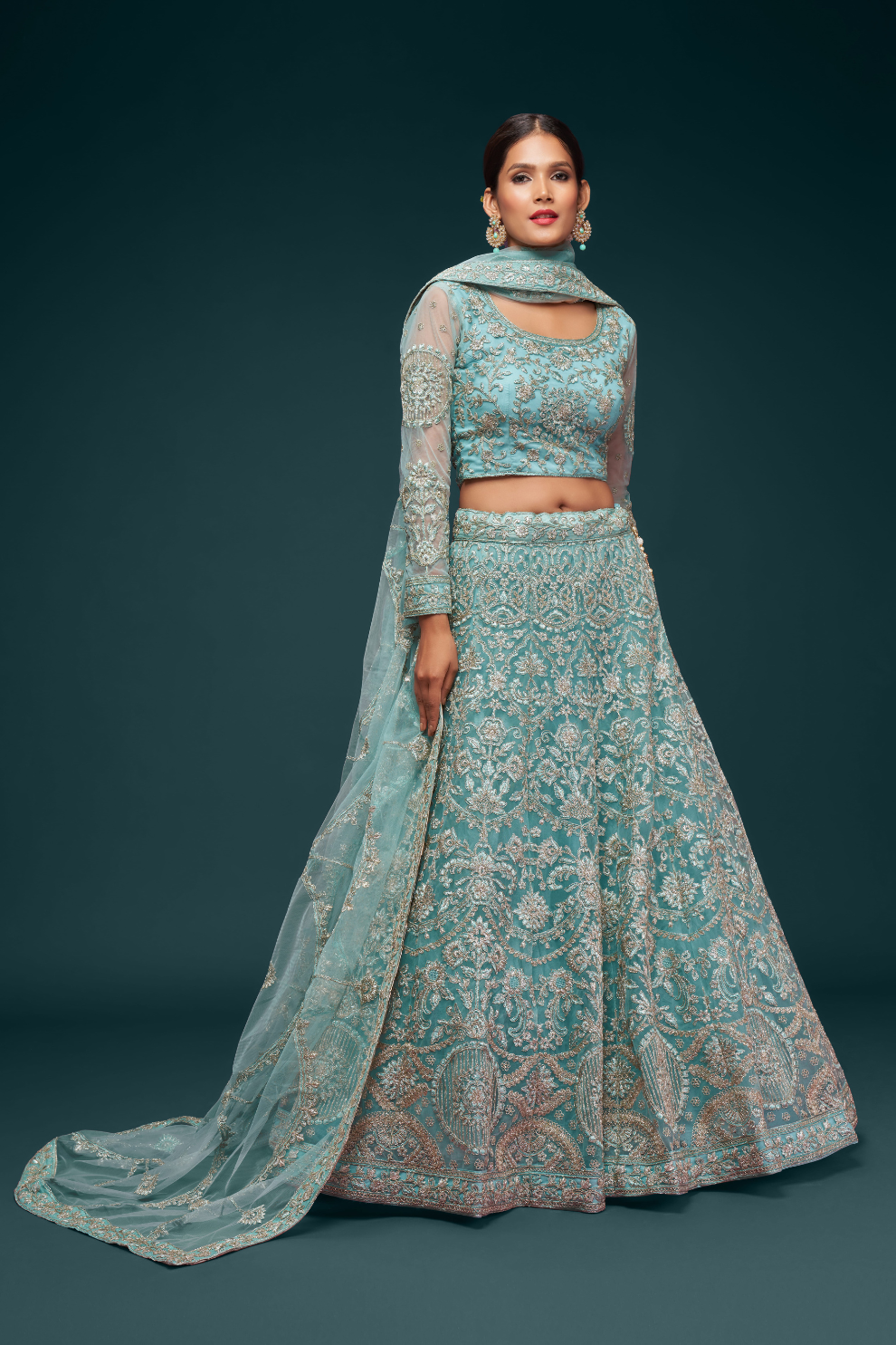 Trendy Net Dori Embroidered Lehenga Choli for Wedding
