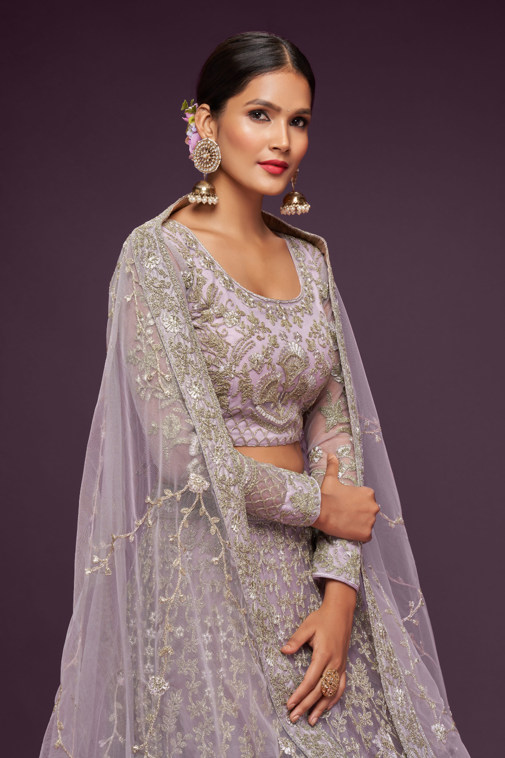 Trendy Net Dori Embroidered Lehenga Choli for Wedding