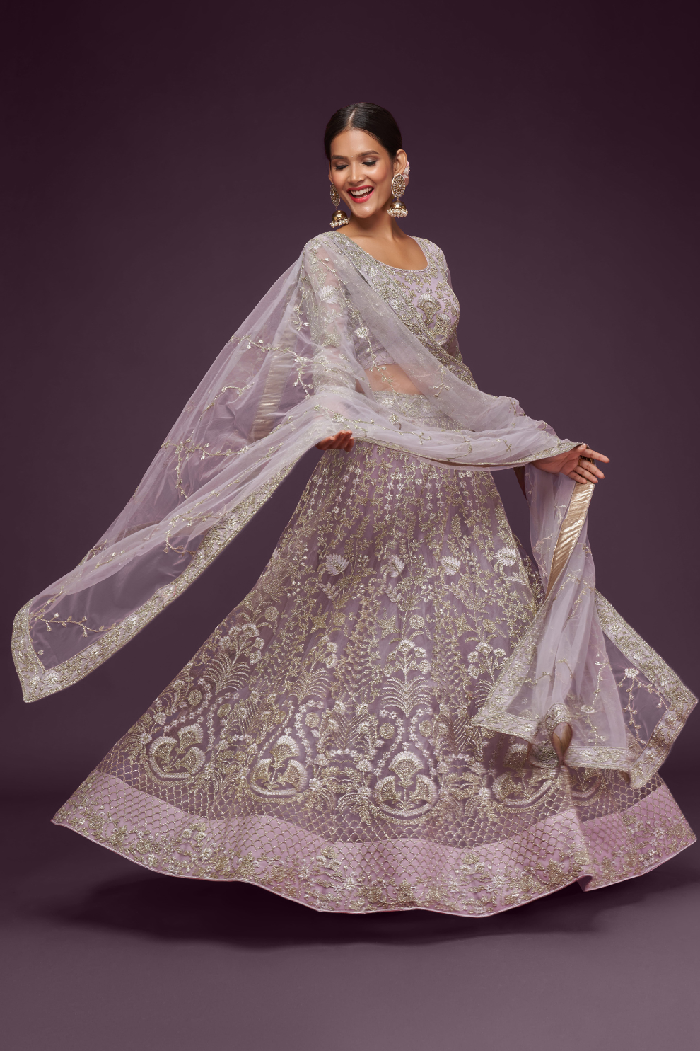 Trendy Net Dori Embroidered Lehenga Choli for Wedding