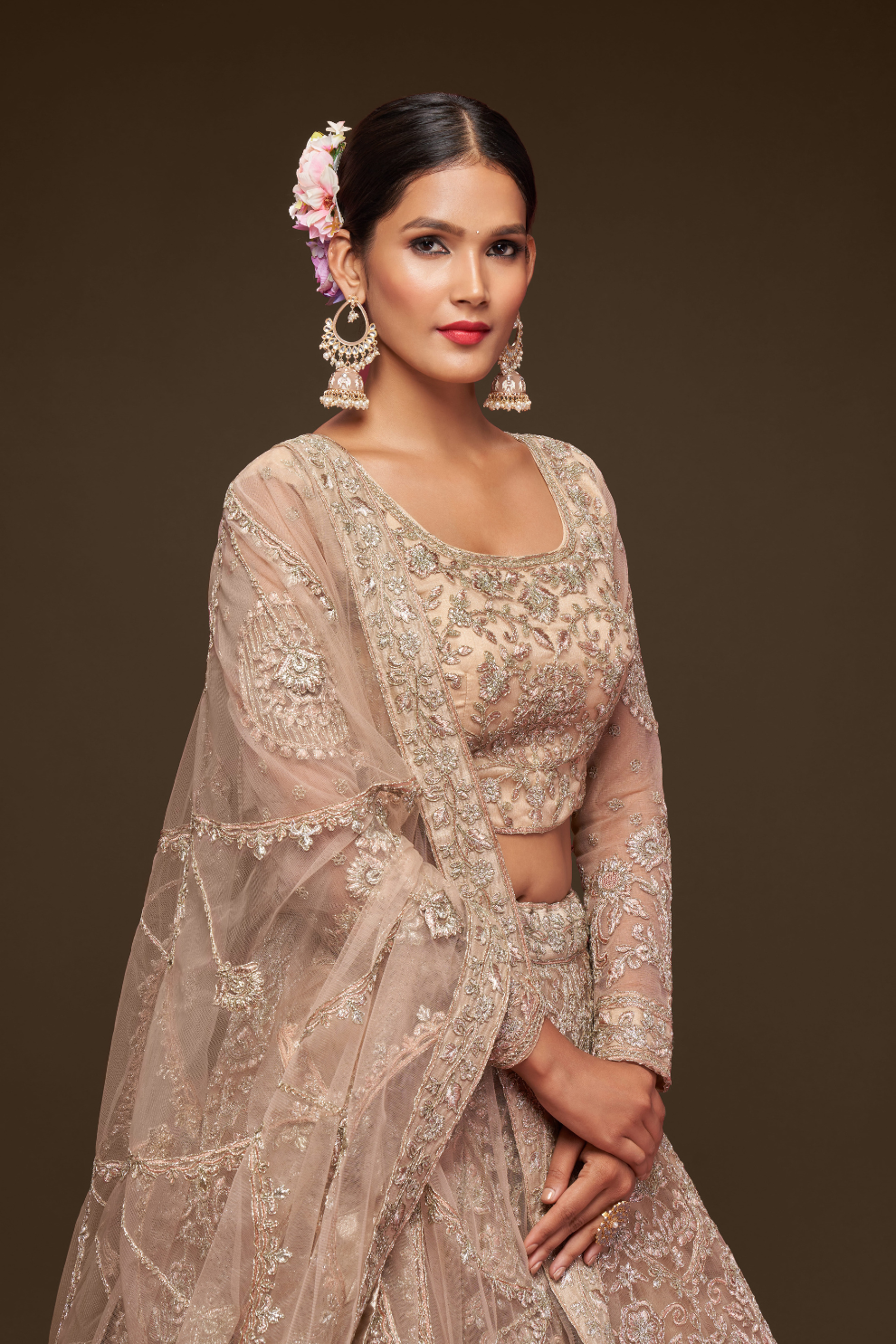 Trendy Net Dori Embroidered Lehenga Choli for Wedding