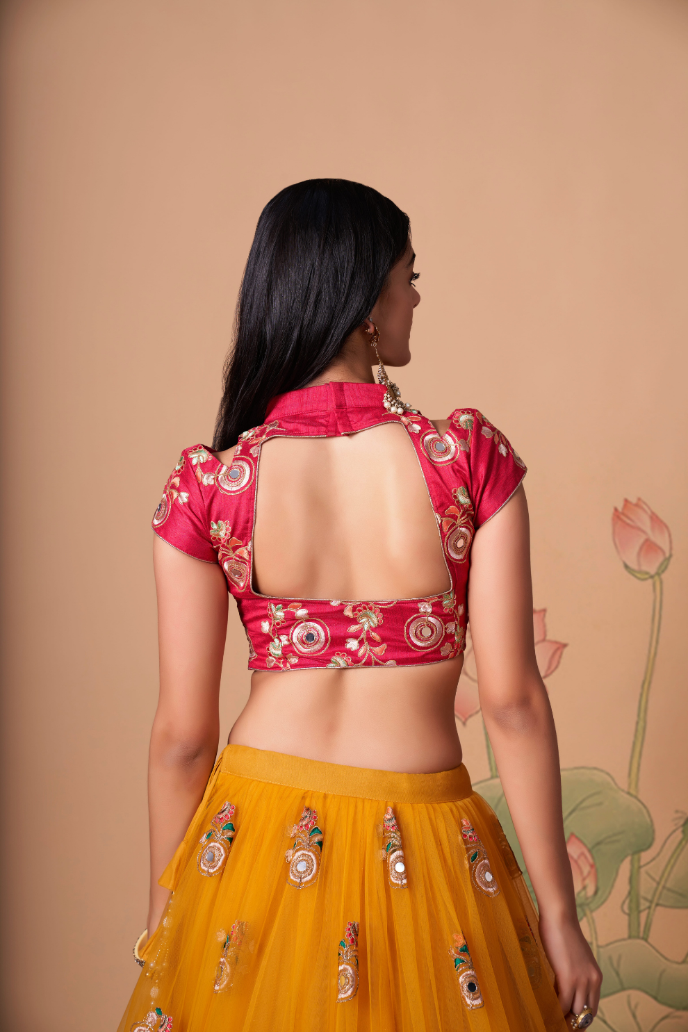 Exquisite Mirror Work Lehenga with Thread, Zari, Dori & Sequins Embroidery