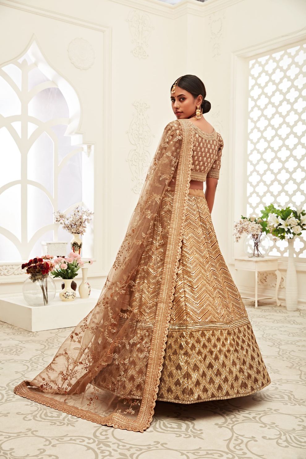 Designer Lehenga with Intricate Thread, Zari and Sequin Work