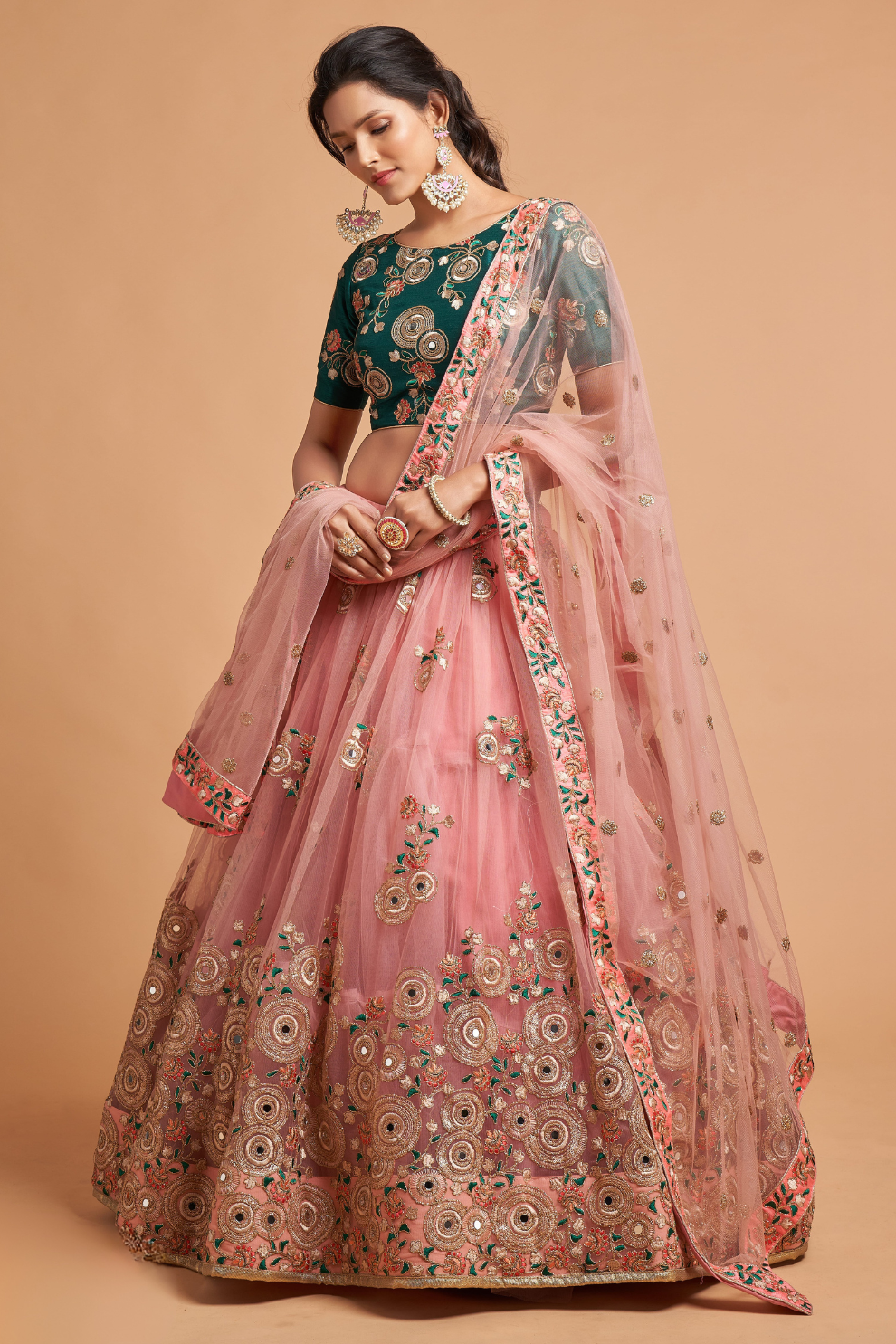 Radiant Zari and Multi-Sequins Embroidered Ethnic Ensemble