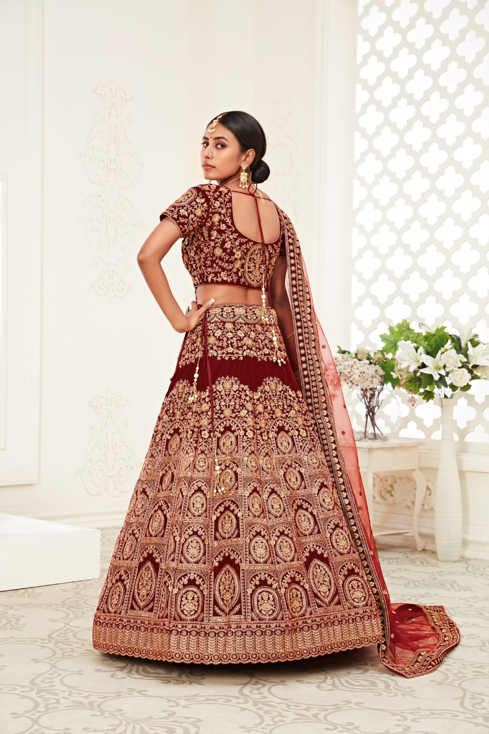 Designer Lehenga with Intricate Thread, Zari and Sequin Work