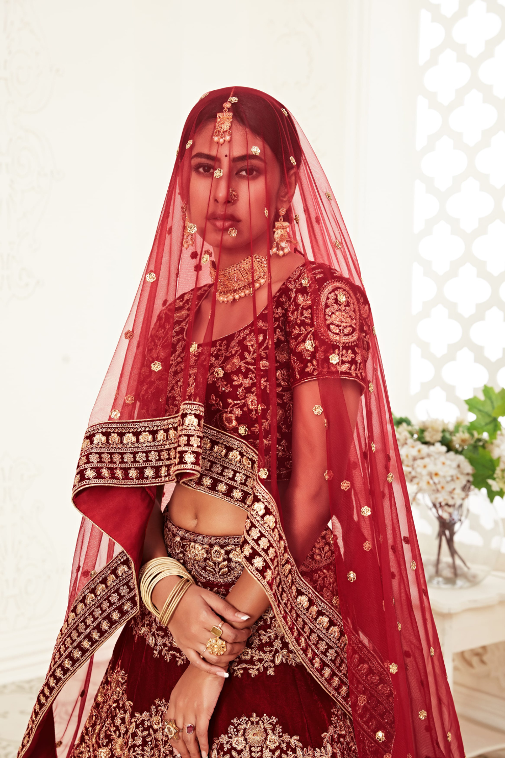 Designer Lehenga with Intricate Thread, Zari and Sequin Work