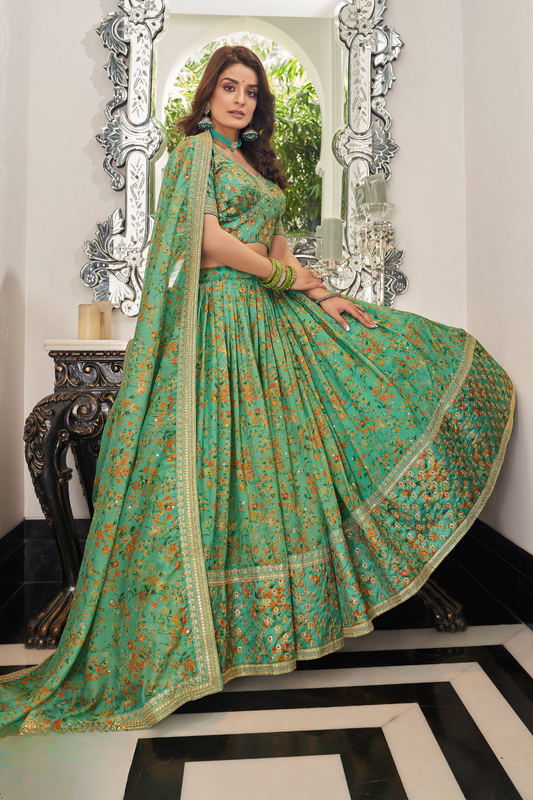 Elegant blouse and soft net dupatta with border detailing