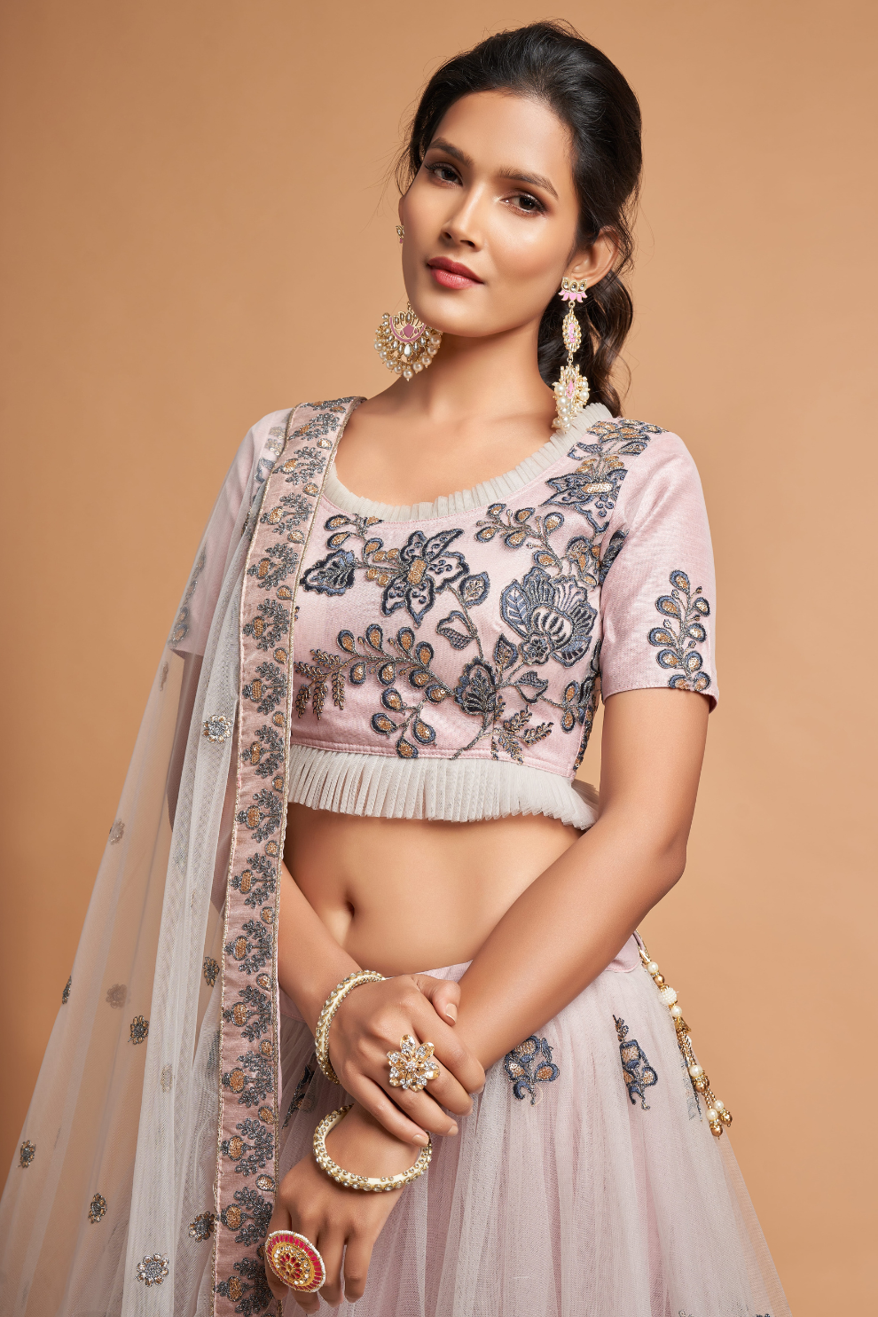 Radiant Zari and Multi-Sequins Embroidered Ethnic Ensemble