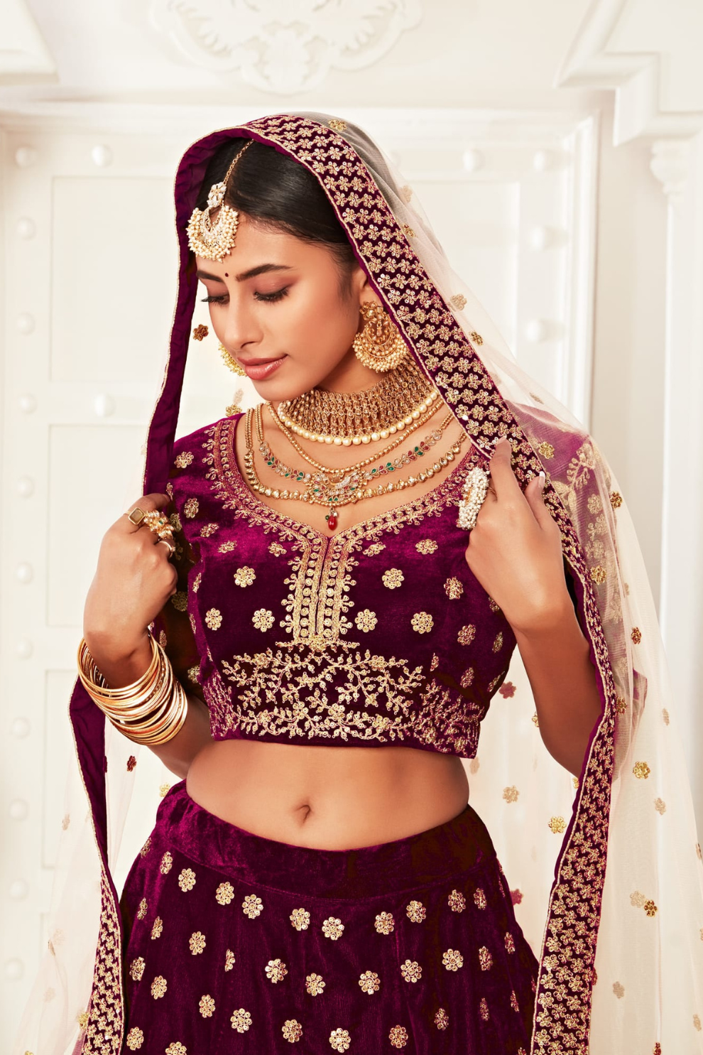 Designer Lehenga with Intricate Thread, Zari and Sequin Work