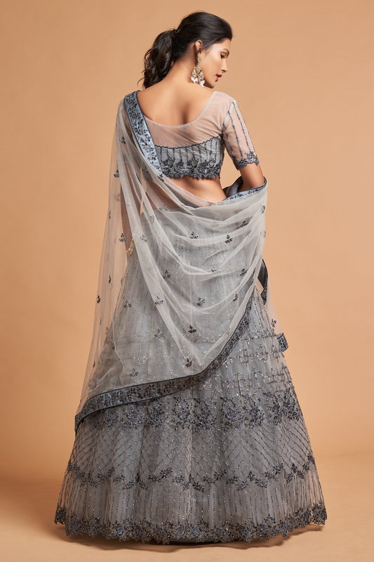 Radiant Zari and Multi-Sequins Embroidered Ethnic Ensemble