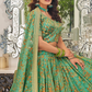 Elegant blouse and soft net dupatta with border detailing