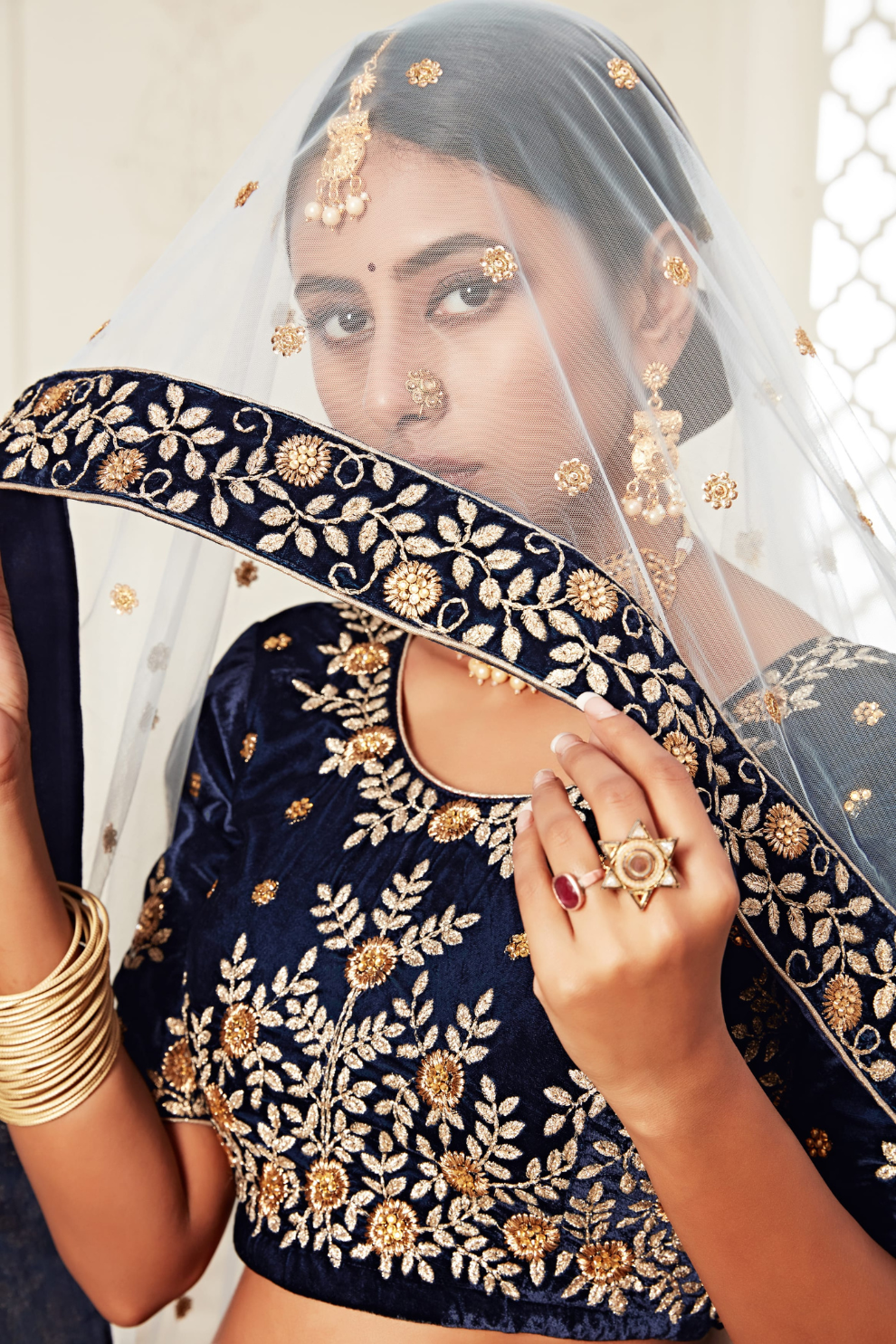 Designer Lehenga with Intricate Thread, Zari and Sequin Work