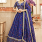 Elegant blouse and soft net dupatta with border detailing