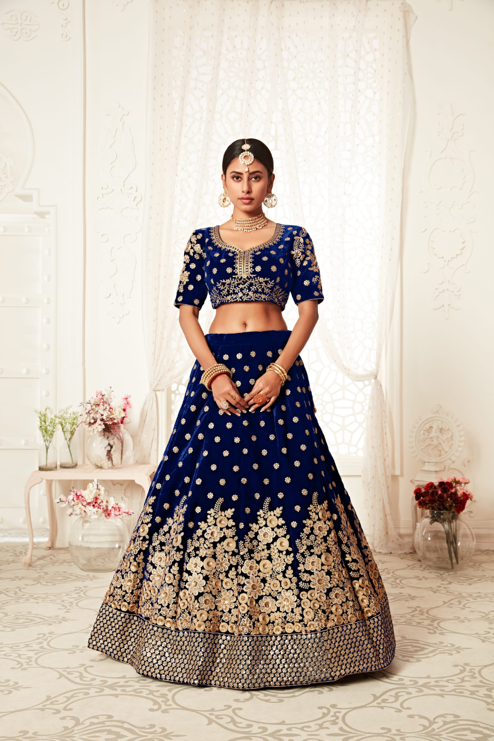 Designer Lehenga with Intricate Thread, Zari and Sequin Work