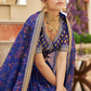 Elegant blouse and soft net dupatta with border detailing
