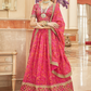 Elegant blouse and soft net dupatta with border detailing