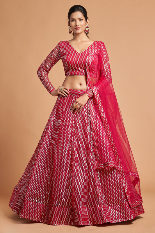 Radiant Zari and Multi-Sequins Embroidered Ethnic Ensemble