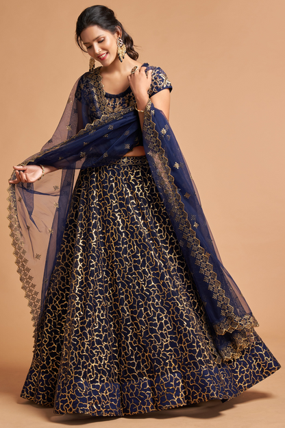 Radiant Zari and Multi-Sequins Embroidered Ethnic Ensemble